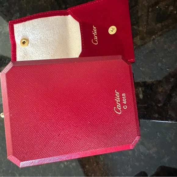 Cartier necklace box and pouch - Picture 3 of 4